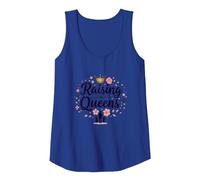 Raising Queens: Empowering Daughters Floral Crown Gift Tank Top, Women, Royal Blue, M