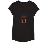 Raising Strong Women: Empowering Daughters for Fathers T-Shirt, Girls, Black, Large