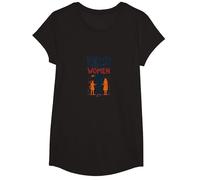 Raising Strong Women: Empowering Daughters for Fathers T-Shirt, Girls, Black, XS