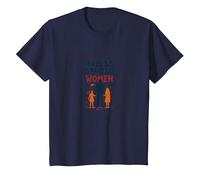 Raising Strong Women: Empowering Daughters for Fathers T-Shirt, Kids, Navy, 8 Years