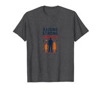 Raising Strong Women: Empowering Daughters for Fathers T-Shirt, Men, Dark Heather Grey, 6XL