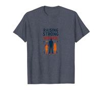 Raising Strong Women: Empowering Daughters for Fathers T-Shirt, Men, Heather Blue, 6XL