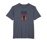 Raising Strong Women: Empowering Daughters for Fathers T-Shirt, Men's Big and Tall, Heather Blue, 3X Tall