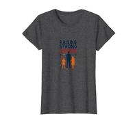 Raising Strong Women: Empowering Daughters for Fathers T-Shirt, Women, Dark Heather Grey, 3XL