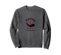 Raising Strong Women: Empowerment and Support Sweatshirt, Adult Unisex, Dark Heather Grey, S