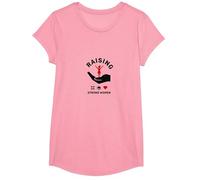 Raising Strong Women: Empowerment and Support T-Shirt, Girls, Pink, XS