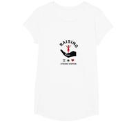 Raising Strong Women: Empowerment and Support T-Shirt, Girls, White, Large