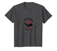 Raising Strong Women: Empowerment and Support T-Shirt, Kids, Dark Heather Grey, 10 Years