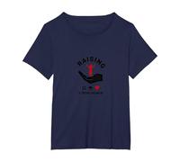 Raising Strong Women: Empowerment and Support T-Shirt, Women's Plus, Navy, 4X