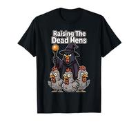 Raising The Dead Hens Chicken Necromancer Farmer Halloween T-Shirt