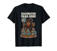 Raising The Dead Hens Chicken Necromancer Farmer Halloween T-Shirt