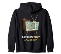 Raising Tiny Cavemen Toddler Dad Zip Hoodie