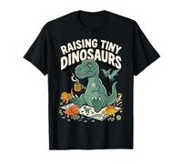 Raising Tiny Dinosaurs Funny T-Rex Parent Retro T-Shirt