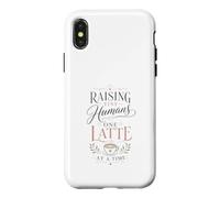 Raising Tiny Humans Coffee Parents Mom Dad Latte Case for iPhone X/XS