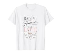 Raising Tiny Humans Coffee Parents Mom Dad Latte T-Shirt
