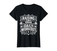 Raising Tiny Humans Daily Workout Babysitter Parenting ||- Value Graphic T-Shirt