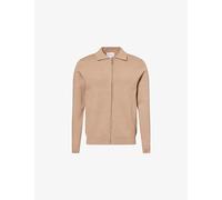 Raith Mens Raith Arlo Relaxed-Fit Knitted Cardigan Sand 2XL