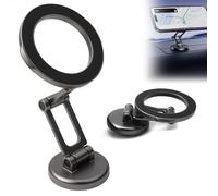 RaitWahl MagSafe Car Mount Vacuum Magnetic Phone Holder 360°Rotation Suction Phone Holder for Car Foldable Adjustable Stable Cradle Compatible with iPhone 16/15/14/13/12 Series Android