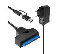 RaitWahl SATA to USB 3.0 Adapter for SSD/HDD 2.5" and 3.5" Compatible with Windows, Mac, Linux, Transfer Speed up to 5Gbps with 12V Power Supply for 3.5" Drives