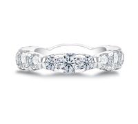 Raivari 2.7ct White Gold 18K White Gold Round Cut Moissanite Wedding Engagement Ring Color D VVS1 Lab Made Diamond Anniversary Bands for Women Men USA Local, Gemstone, Moissanite