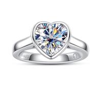 Raivari Moissanite 3-5ct Pear/Emerald/Marquise/Round/Cushion/Heart/Oval Cut Engagement Rings, Color D, VVS1 S925 Sterling Silver, Promise Wedding Rings for Women, with Certificate, Elegant, 7