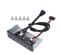 Raiveug Front Panel USB Hub High-Speed Data Transmission 5xUSB3.2 GEN1 19 Pin 5.25 Inch Practical and Convenient Front Panel for WIN7 8 10 Users