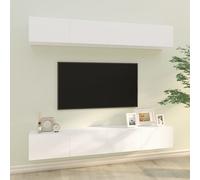 raivo wall hung wooden entertainment unit in white