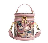 Raixihu Bucket Bag Purse PU Leather Adjustable Retro Bear Small Pouch