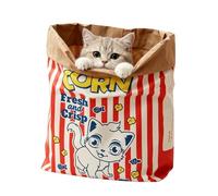 Raixihu Cat Crinkle Sack, 29.5x13.8 Inch Interactive And Foldable Cat Sack, Portable Cartoon K raft Paper Bags For Indoor Cats And Small Dogs