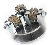 Raizi 125 mm Bush Hammer Wheel Plate for Angle Grinder Litchi Surface with 3 Bits for Hammered Granite Marble Concrete