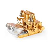 RAJ GHARANA METALS Electric Aarti Machine for Temple - Small Arti Machine for Home Temple - Atri Machine with Drum, Bells with Adjustable Arti Tempo/Ridhum