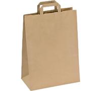 RAJA Carrier Bag Paper Brown 90 gsm 45 x 17 x 32 cm Pack of 200
