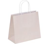 RAJA Carrier Bag Paper Grey 100 gsm 21 x 11 x 24 cm Pack of 50