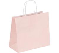RAJA Carrier Bag Paper Pink 100 gsm 21 x 11 x 24 cm Pack of 50