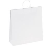 RAJA Carrier Bag Paper White 100 gsm 49 x 15 x 45 cm Pack of 100