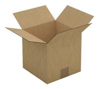 RAJA Corrugated Box Single Wall Corrugated Cardboard 200 (W) x 200 (D) x 200 (H) mm Brown Pack of 25