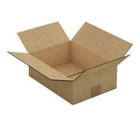 RAJA Corrugated Box Single Wall Corrugated Cardboard 220 (W) x 100 (D) x 310 (H) mm Brown Pack of 15