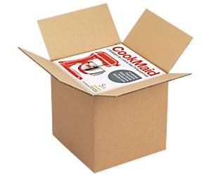 RAJA Corrugated Box Single Wall Corrugated Cardboard 400 (W) x 400 (D) x 400 (H) mm Brown Pack of 10