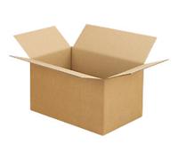 RAJA Folding Carton Double Wall Corrugated Cardboard 200 (W) x 200 (D) x 250 (H) mm Brown Pack of 25