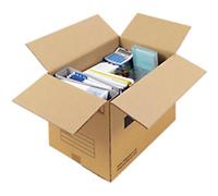 RAJA Folding Carton Double Wall Corrugated Cardboard 406 (W) x 406 (D) x 610 (H) mm Brown Pack of 10