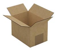 RAJA Folding Carton Single Wall Corrugated Cardboard 127 (W) x 102 (D) x 152 (H) mm Brown Pack of 25