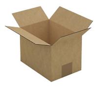 RAJA Folding Carton Single Wall Corrugated Cardboard 140 (W) x 140 (D) x 200 (H) mm Brown Pack of 25