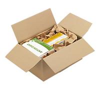 RAJA Folding Carton Single Wall Corrugated Cardboard 150 (W) x 150 (D) x 200 (H) mm Brown Pack of 20