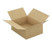RAJA Folding Carton Single Wall Corrugated Cardboard 200 (W) x 100 (D) x 250 (H) mm Brown Pack of 20