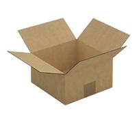 RAJA Folding Carton Single Wall Corrugated Cardboard 200 (W) x 110 (D) x 200 (H) mm Brown Pack of 25