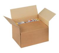 RAJA Folding Carton Single Wall Corrugated Cardboard 215 (W) x 180 (D) x 305 (H) mm Brown Pack of 25