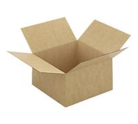 RAJA Folding Carton Single Wall Corrugated Cardboard 250 (W) x 150 (D) x 250 (H) mm Brown Pack of 20