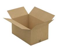 RAJA Folding Carton Single Wall Corrugated Cardboard 400 (W) x 300 (D) x 600 (H) mm Brown Pack of 20