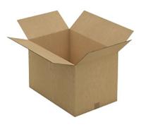 RAJA Folding Carton Single Wall Corrugated Cardboard 400 (W) x 400 (D) x 500 (H) mm Brown Pack of 15
