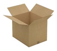 RAJA Folding Carton Single Wall Corrugated Cardboard 400 (W) x 400 (D) x 500 (H) mm Brown Pack of 20